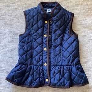 Kids peplum puffer vest